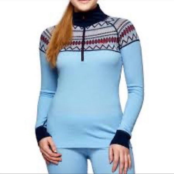 Kari Traa Wool snow ski base layer half zip XL - Picture 7 of 9